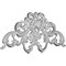 Ekena Millwork 22 1/8"W x 12"H x 1 1/8"P Rose & Ribbon Center Onlay ONL22X12X01RO - alternate 3